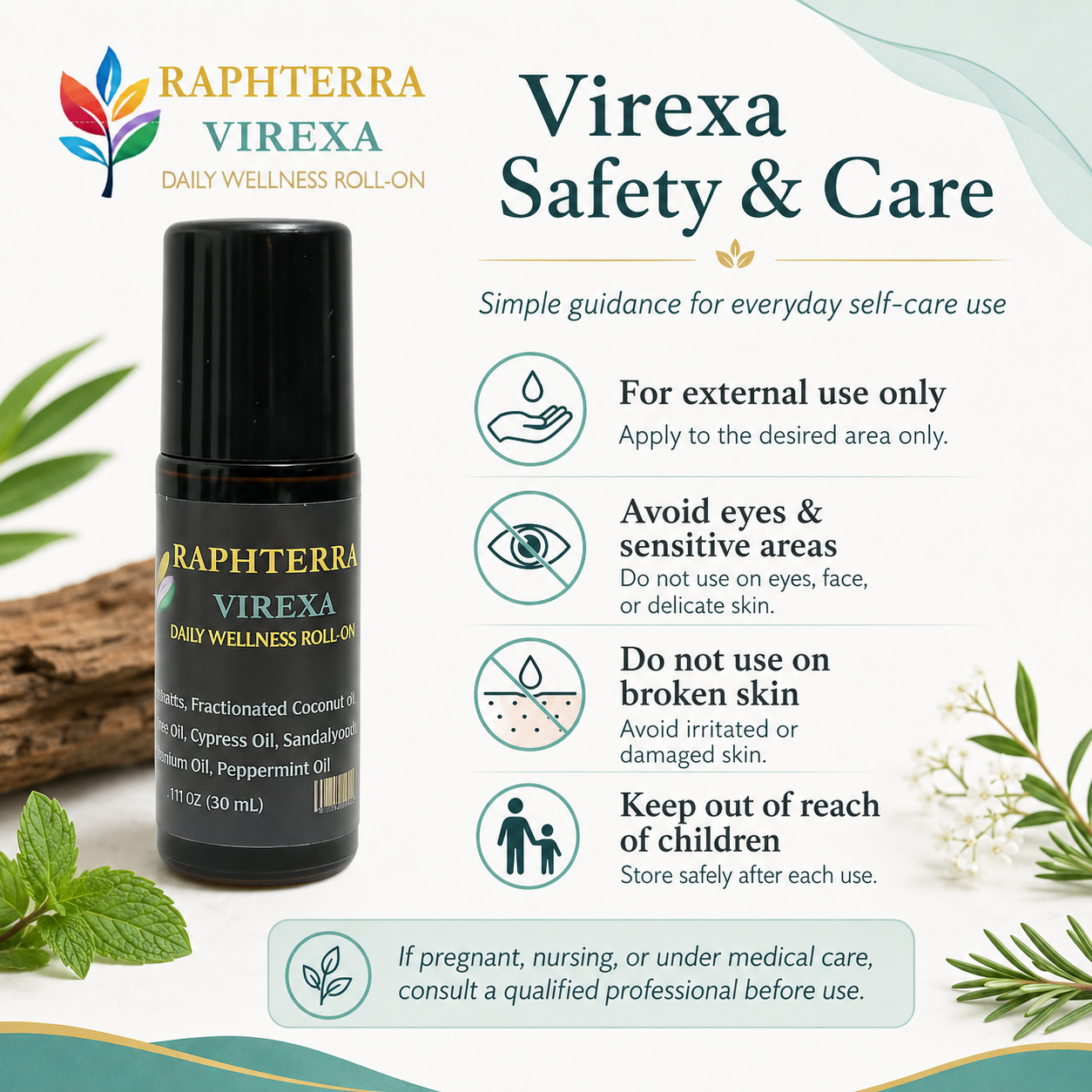 Raphterra™ Virexa Daily Wellness Roll-On 30mL