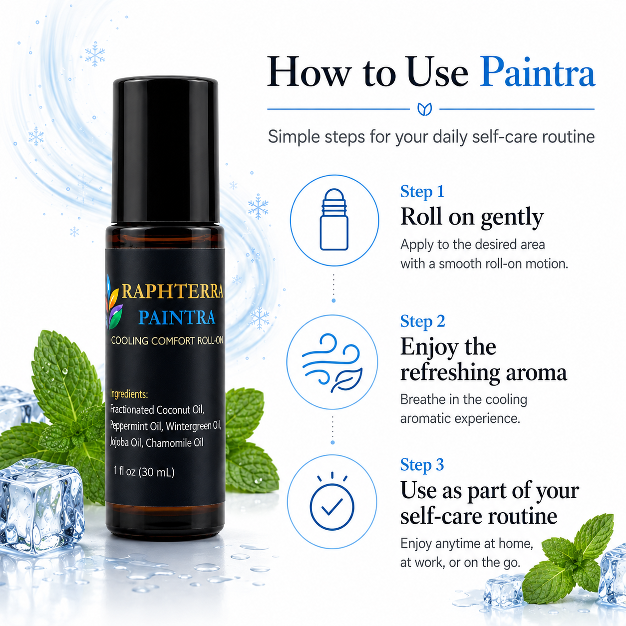 Raphterra™ Paintra Cooling Comfort Roll-On 30mL