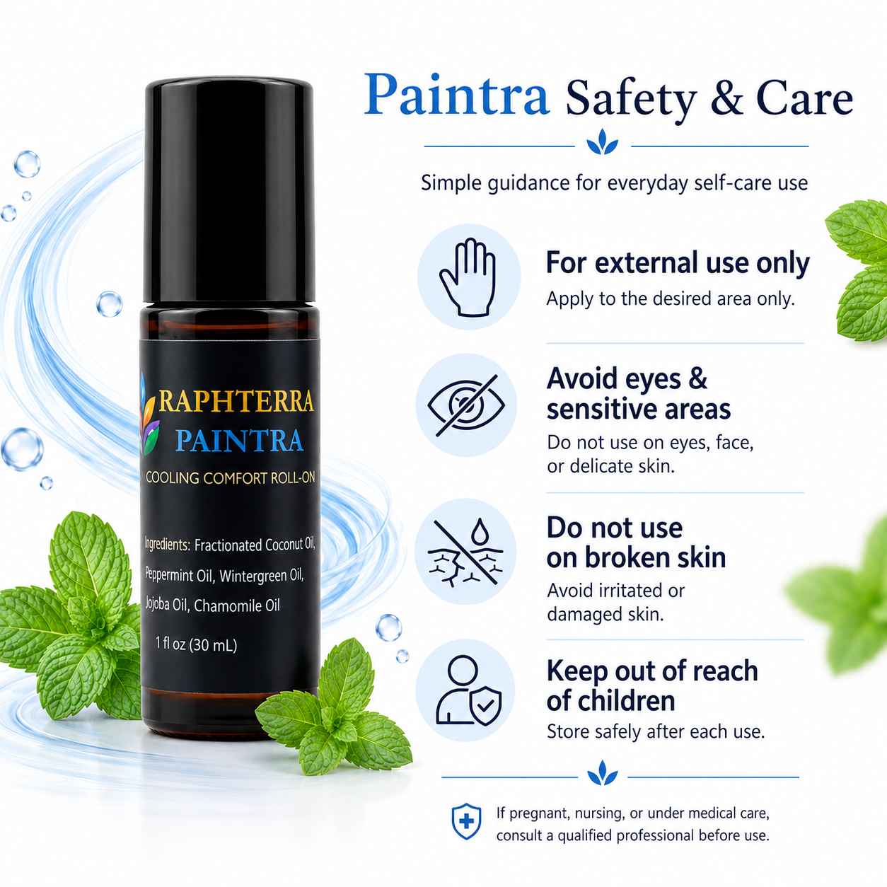 Raphterra™ Paintra Cooling Comfort Roll-On 30mL