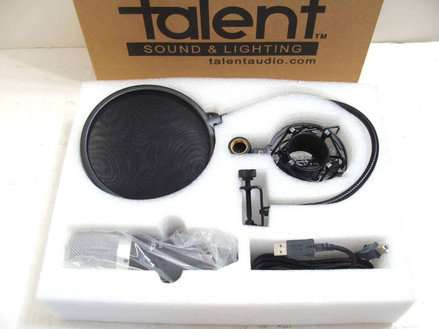 Talent VB1 Folding Portable Vocal Booth + Sound & Lighting System
