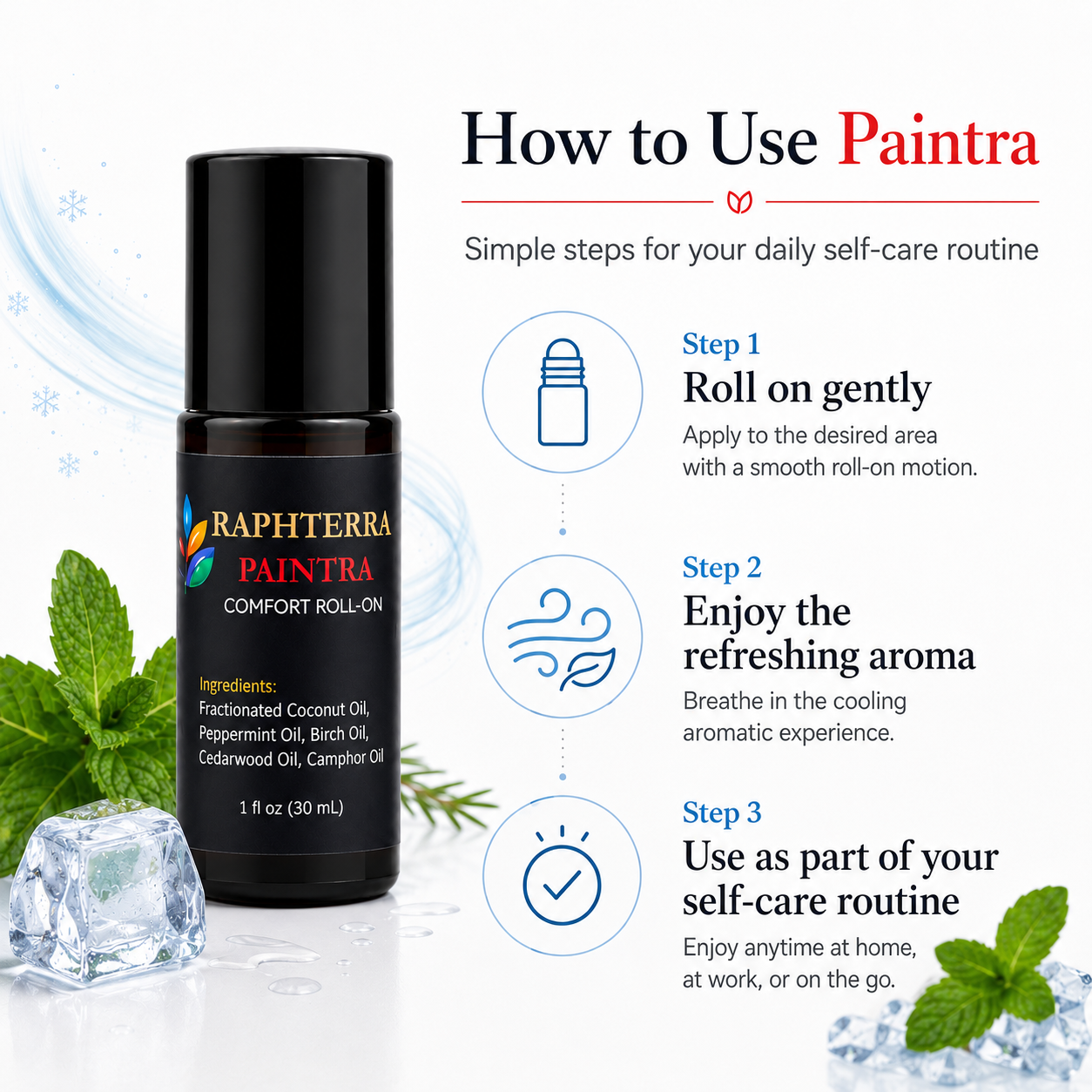 Raphterra™ Paintra Cooling Comfort Roll-On 30mL