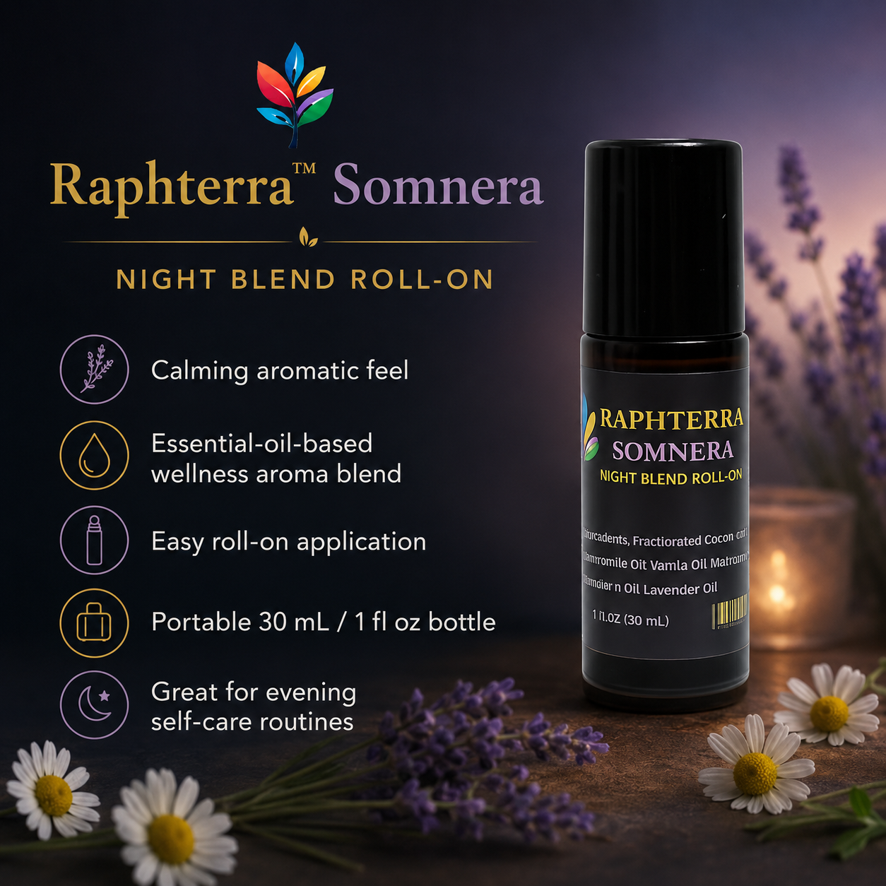 Raphterra™ Somnera Night Blend Roll-On 30mL