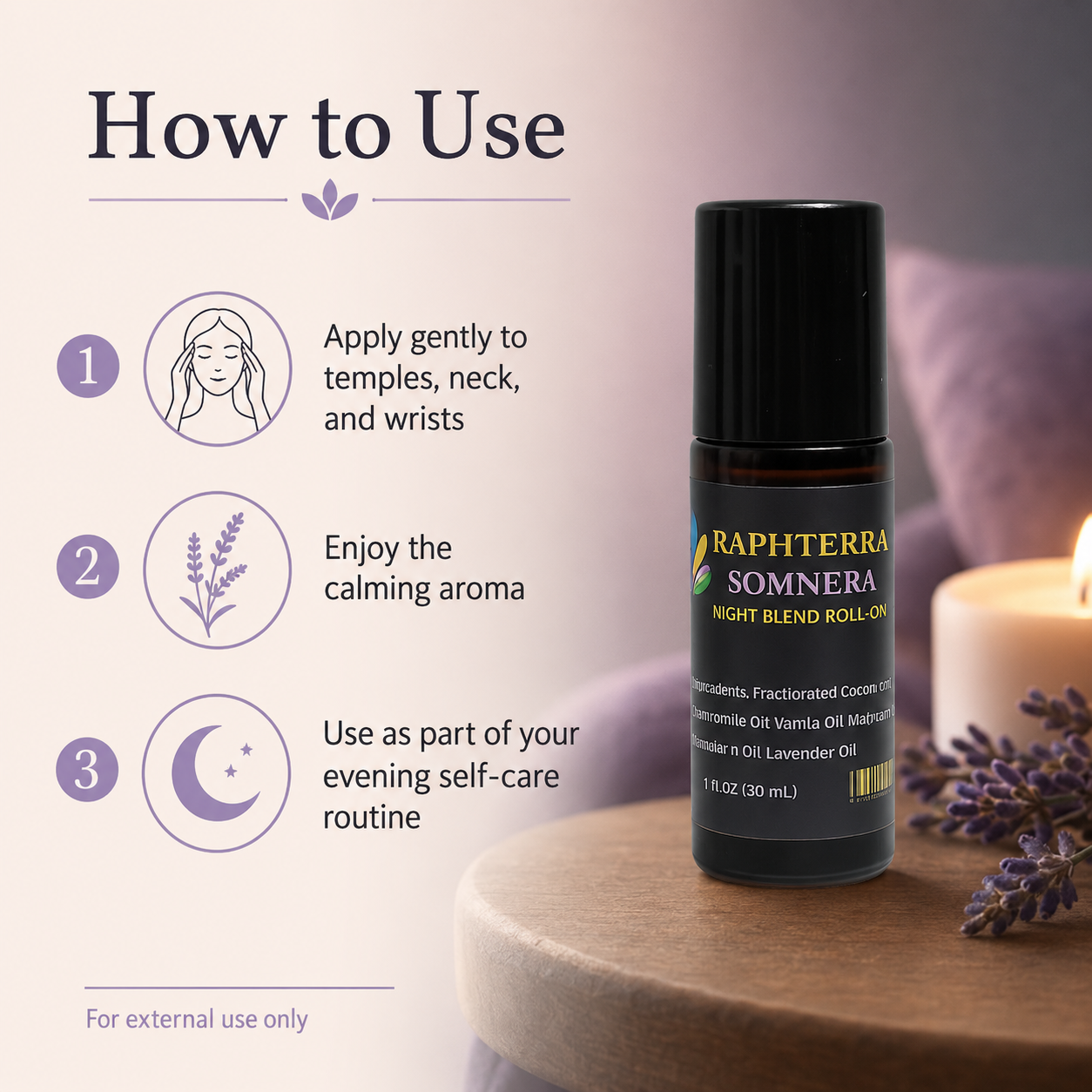 Raphterra™ Somnera Night Blend Roll-On 30mL