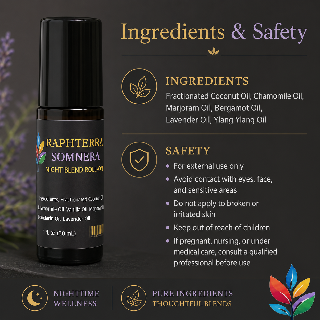 Raphterra™ Somnera Night Blend Roll-On 30mL