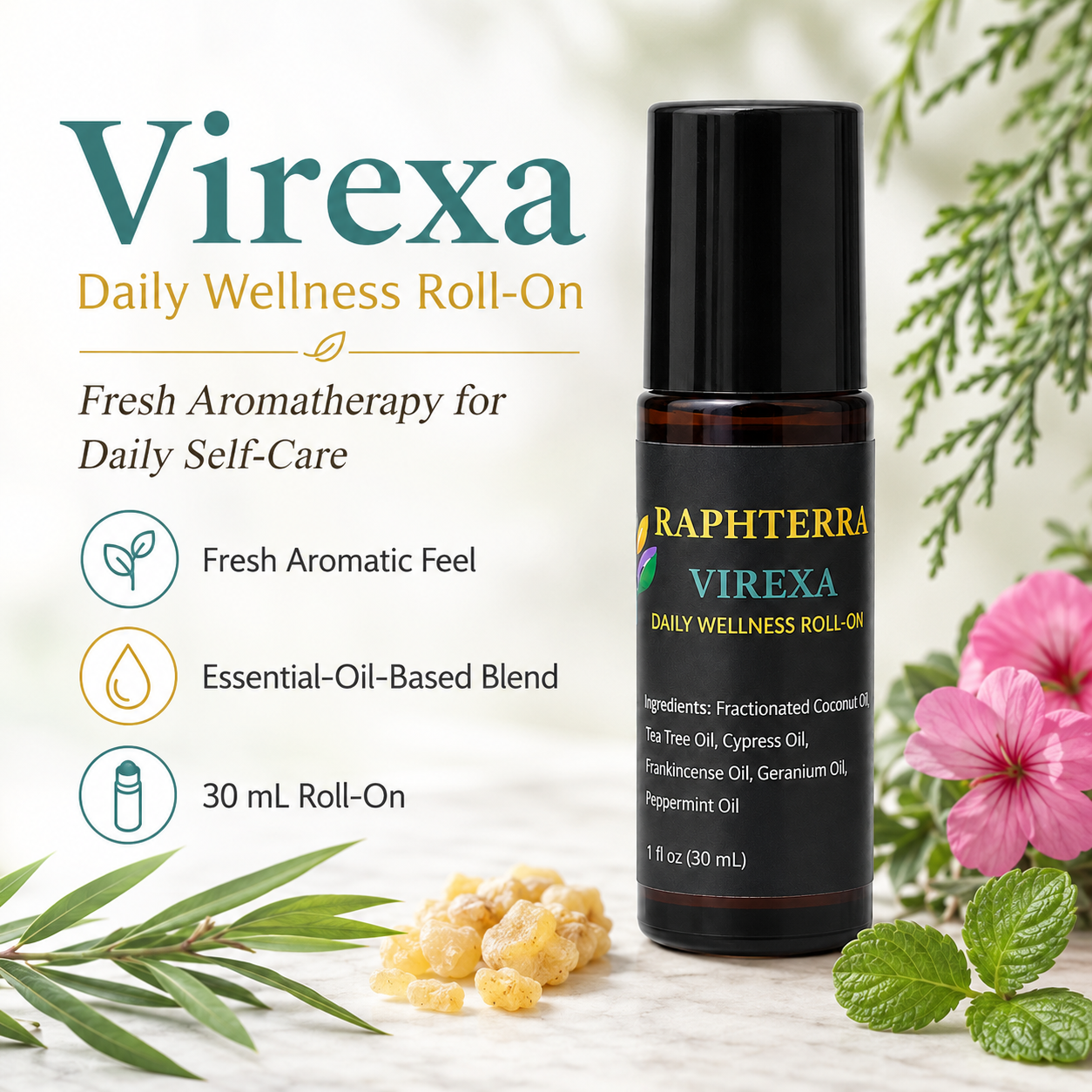 Raphterra™ Virexa Daily Wellness Roll-On 30mL