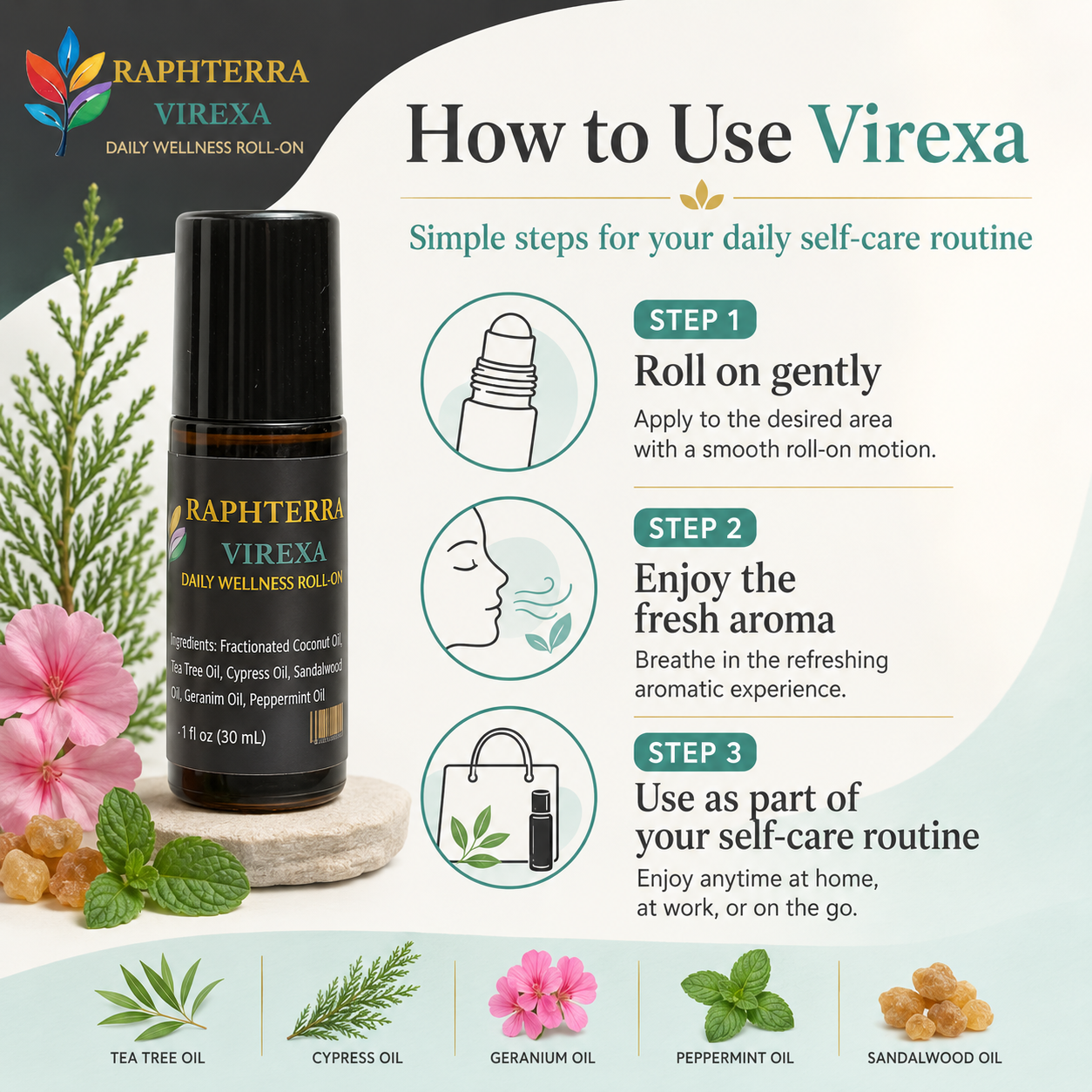 Raphterra™ Virexa Daily Wellness Roll-On 30mL